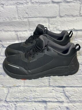 Brunt Rivas Low Comp Toe Work Shoes Mens 10M Black Waterproof Slip Resistant